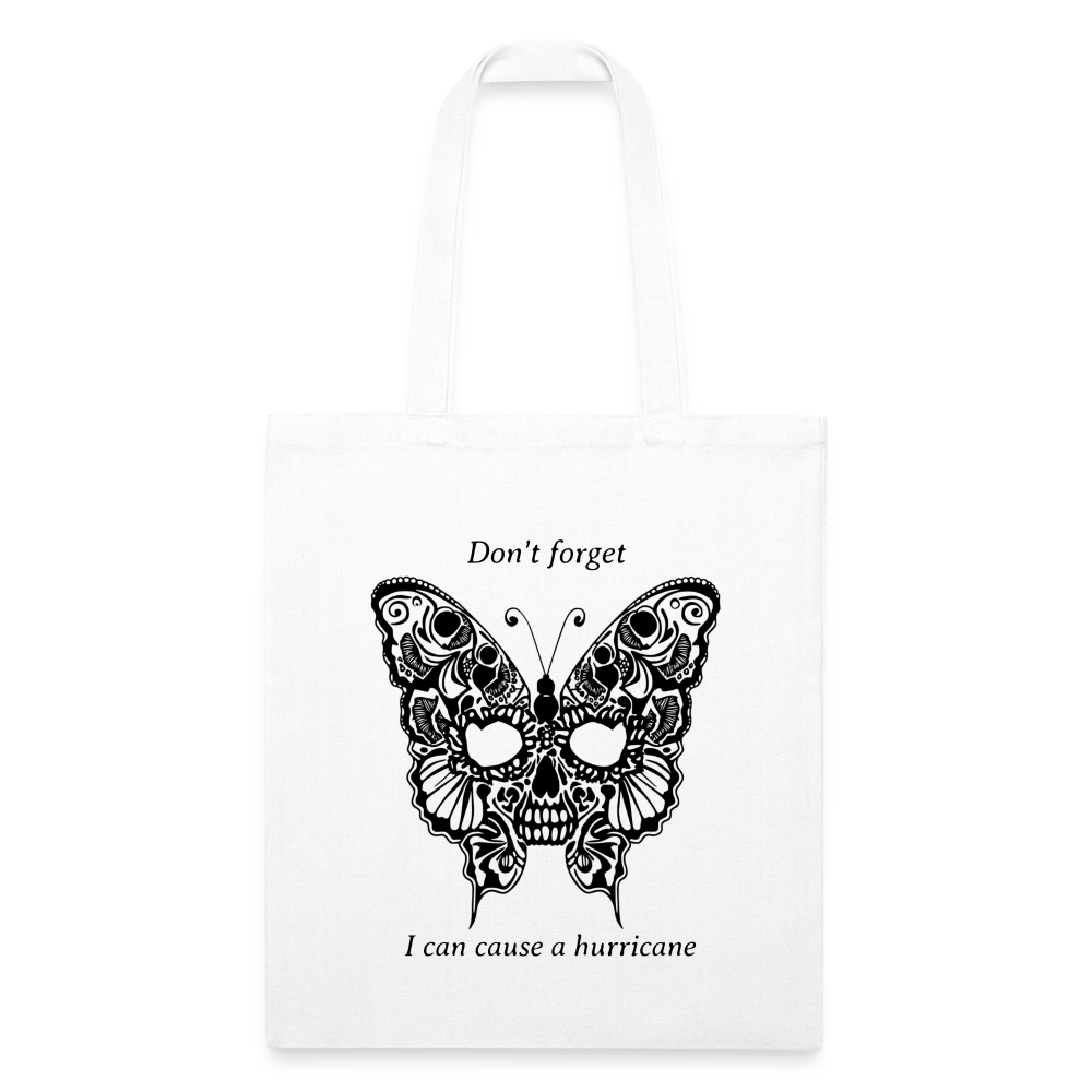 Butterly Hurricane -- Recycled Tote Bag - white