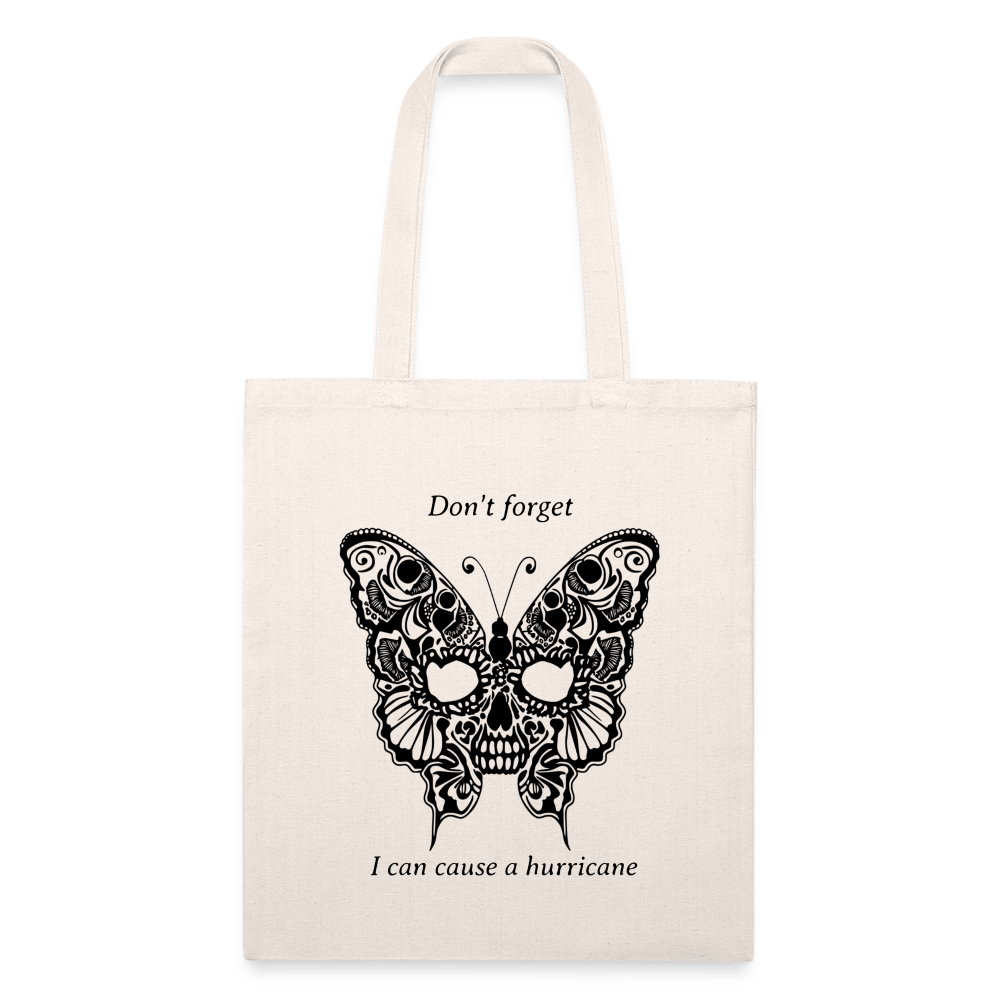 Butterly Hurricane -- Recycled Tote Bag - natural