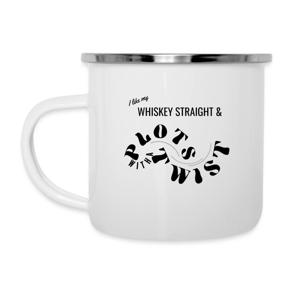 Twisted Plot Camper Mug - white