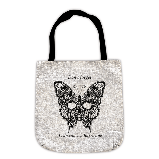 Woven Recycled Tote Bag_Angry Butterfly_17x18in